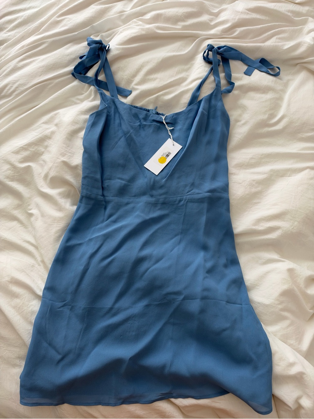 Reformation Annabell Dress in Azure Blue size 6 NWT - Picture 2 of 4